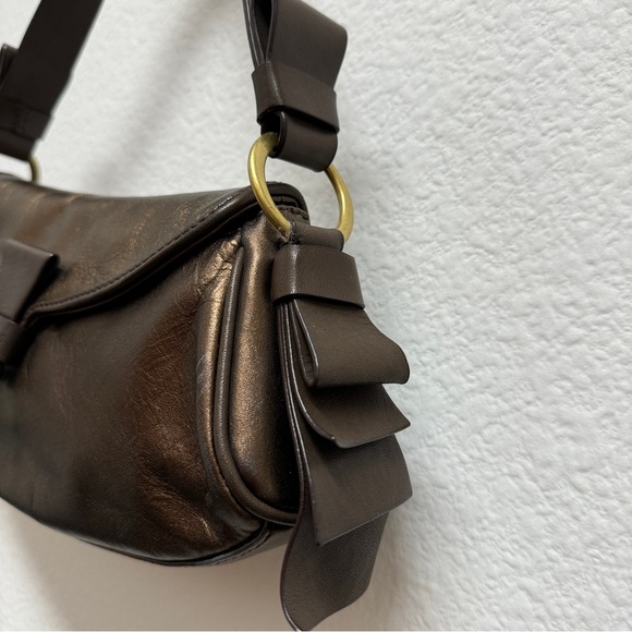 BCBGIRLS Metallic Brown Shoulder Bag with
Gold Hardware - Picture 7 of 13